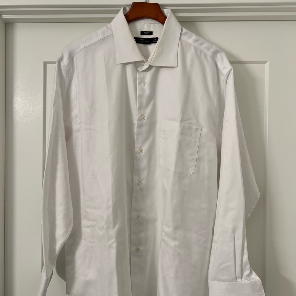 Pronto Uomo White Dress Shirt 18 34-35
